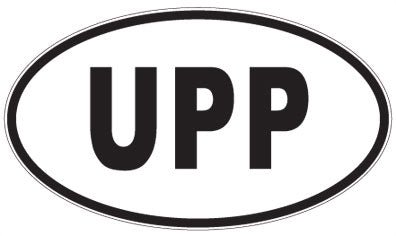 UPP - 3 Letter Initials Oval Magnet