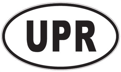 UPR - 3 Letter Initials Oval Sticker