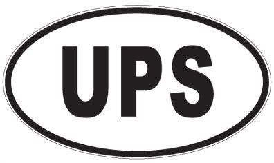 UPS - 3 Letter Initials Oval Magnet