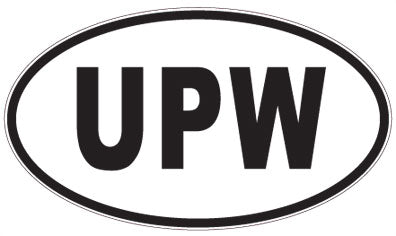 UPW - 3 Letter Initials Oval Magnet