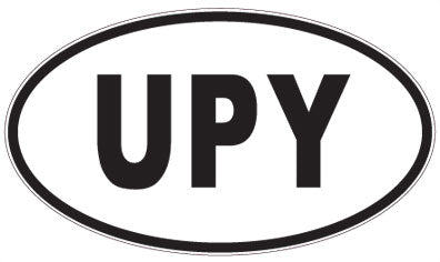UPY - 3 Letter Initials Oval Magnet