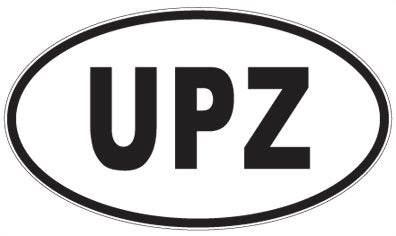 UPZ - 3 Letter Initials Oval Magnet
