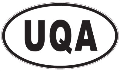 UQA - 3 Letter Initials Oval Magnet