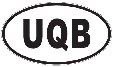 UQB - 3 Letter Initials Oval Magnet