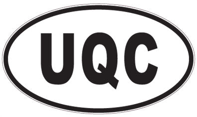 UQC - 3 Letter Initials Oval Magnet