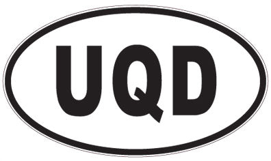 UQD - 3 Letter Initials Oval Magnet
