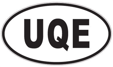 UQE - 3 Letter Initials Oval Magnet