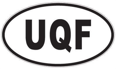 UQF - 3 Letter Initials Oval Magnet