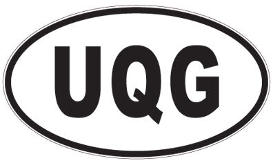 UQG - 3 Letter Initials Oval Magnet
