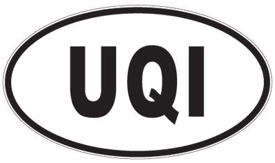 UQI - 3 Letter Initials Oval Magnet