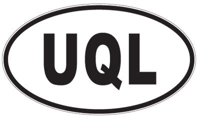 UQL - 3 Letter Initials Oval Magnet