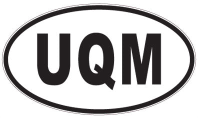 UQM - 3 Letter Initials Oval Magnet