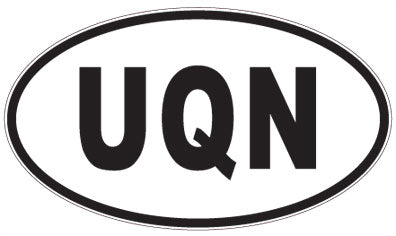 UQN - 3 Letter Initials Oval Magnet