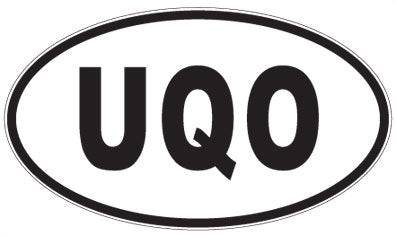 UQO - 3 Letter Initials Oval Magnet