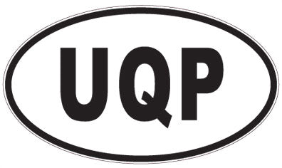 UQP - 3 Letter Initials Oval Magnet