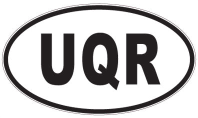 UQR - 3 Letter Initials Oval Magnet