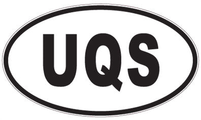 UQS - 3 Letter Initials Oval Magnet