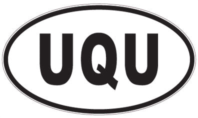 UQU - 3 Letter Initials Oval Magnet