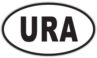 URA - 3 Letter Initials Oval Magnet