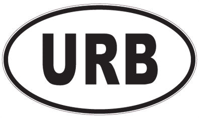 URB - 3 Letter Initials Oval Magnet