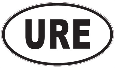 URE - 3 Letter Initials Oval Magnet