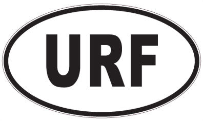 URF - 3 Letter Initials Oval Magnet