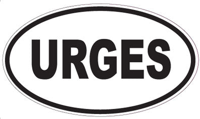URGES - Oval Sticker