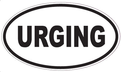 URGING - Oval Sticker