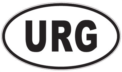 URG - 3 Letter Initials Oval Magnet