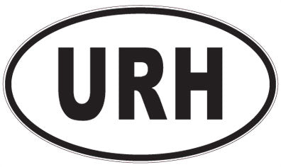 URH - 3 Letter Initials Oval Magnet
