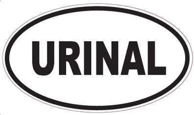 URINAL - Oval Sticker