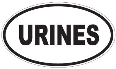 URINES - Oval Sticker