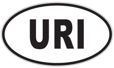 URI - 3 Letter Initials Oval Magnet