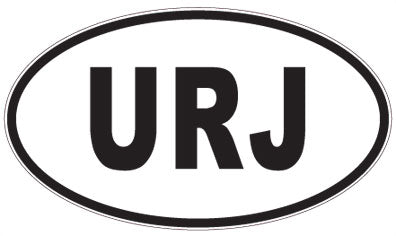 URJ - 3 Letter Initials Oval Magnet
