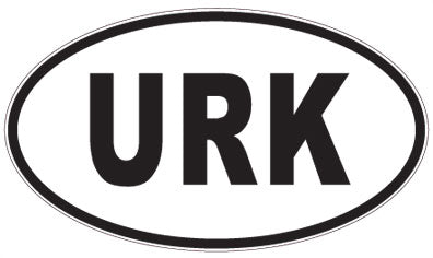 URK - 3 Letter Initials Oval Magnet