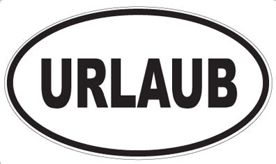 URLAUB - Oval Magnet