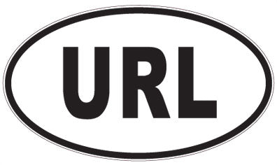 URL - 3 Letter Initials Oval Magnet