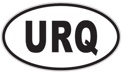 URQ - 3 Letter Initials Oval Magnet