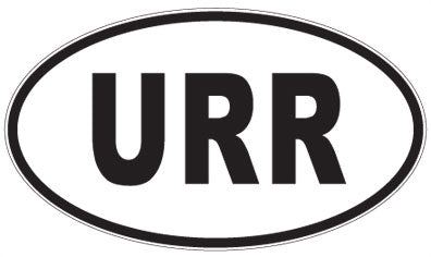 URR - 3 Letter Initials Oval Magnet