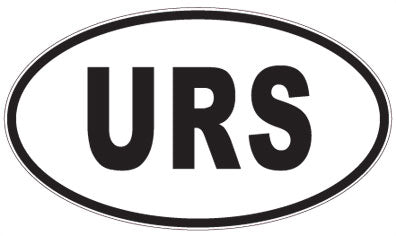 URS - 3 Letter Initials Oval Magnet
