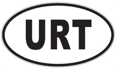 URT - 3 Letter Initials Oval Magnet