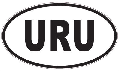 URU - 3 Letter Initials Oval Magnet