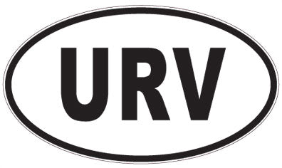 URV - 3 Letter Initials Oval Magnet