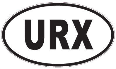 URX - 3 Letter Initials Oval Magnet