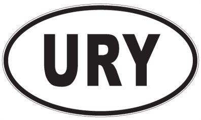 URY - 3 Letter Initials Oval Magnet