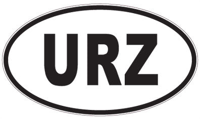 URZ - 3 Letter Initials Oval Magnet