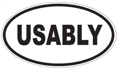 USABLY - Oval Sticker