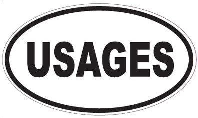 USAGES - Oval Sticker