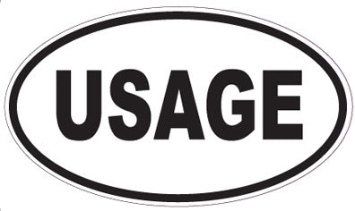 USAGE - Oval Magnet