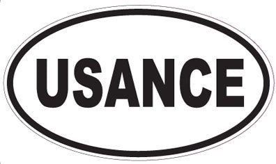 USANCE - Oval Sticker